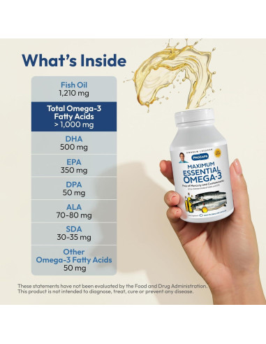 ANDREW LESSMAN Omega-3 Esencial Máximo 1200 mg 30 Cápsulas