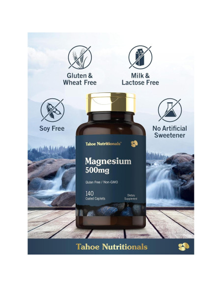 Tahoe Nutritionals Magnesio 500mg 140 Tabletas Recubiertas