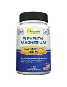 Suplemento de Magnesio 500mg aSquared - 180 Cápsulas Vegetales