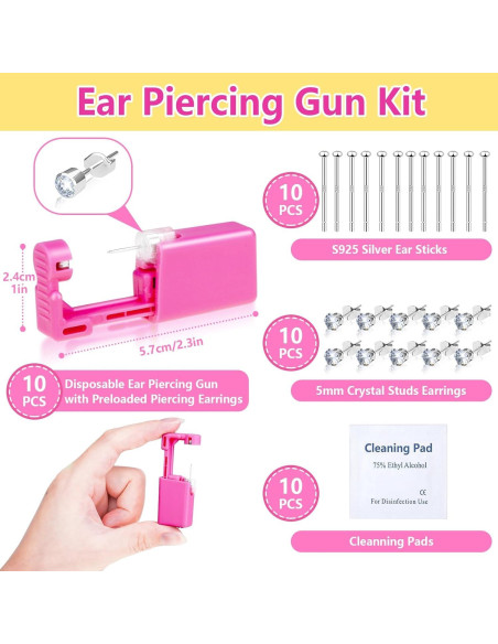 Kit de Perforación de Orejas Evatage 30 Piezas con Aretes