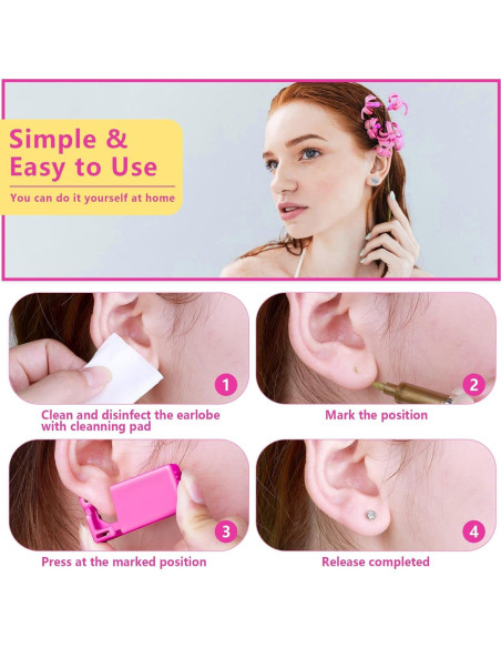 Kit de Perforación de Orejas Evatage 30 Piezas con Aretes