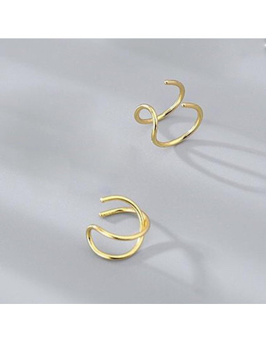Pendientes de Clip para Cartílago sin Perforar YANCHUN - Cuff Dorado