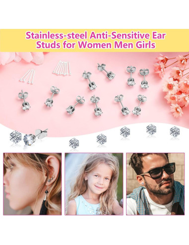 Kit de Perforación de Orejas Evatage 30 Piezas con Aretes