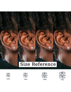 Pendientes Magnéticos Jstyle 4-7mm Acero Inoxidable Circonita 2