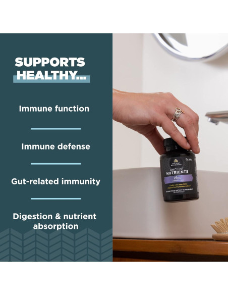 Suplemento Probioticos y Zinc Nutrición Antigua 30 Cápsulas