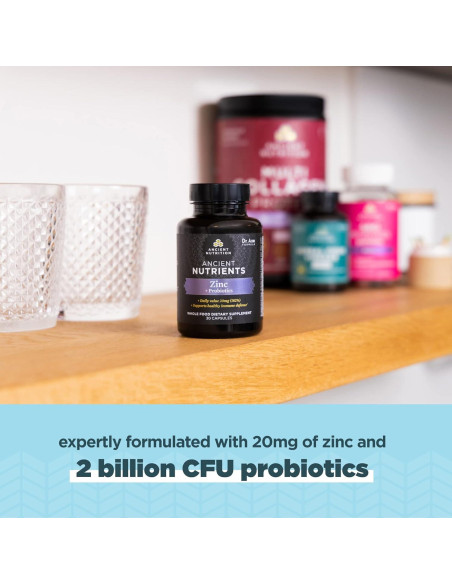 Suplemento Probioticos y Zinc Nutrición Antigua 30 Cápsulas