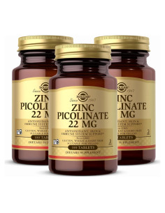 Suplemento de Zinc Picolinate Solgar 22 mg - 300 Tabletas