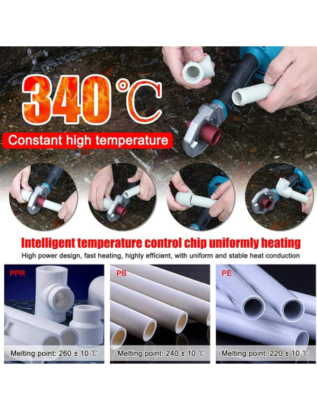 Derretidor de Tuberías de Agua Agatige Portátil 340C 3 Cabezas
