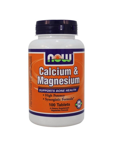 Suplemento de Calcio y Magnesio NOW 1000/500 mg - 300 Tabletas