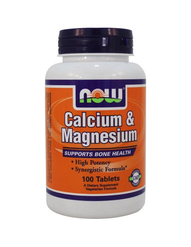 Suplemento de Calcio y Magnesio NOW 1000/500 mg - 300 Tabletas