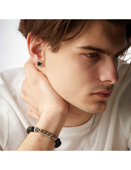 Pendientes Magnéticos Unisex NEWITIN - 15 Pares Acero Inoxidable