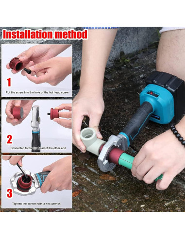 Derretidor de Tuberías de Agua Agatige Portátil 340C 3 Cabezas