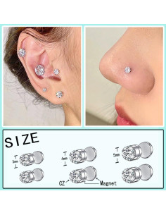 Aro de Nariz Falso Magnético VitaCool - Acero Inoxidable 3 Tamaños 2