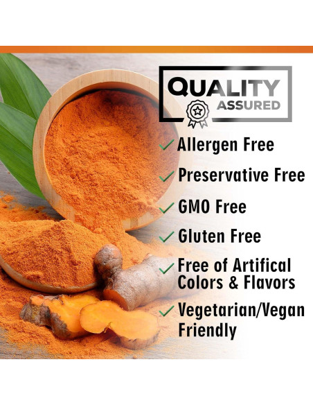 Suplemento de Cúrcuma Curcumina 1950mg - 240 Cápsulas Veganas