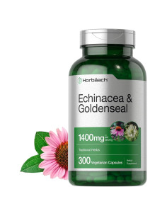 Cápsulas de Echinacea y Goldenseal Horbaach 1400mg 300 Unidades