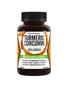 Cápsulas de Cúrcuma Curcumina FarmHaven 1965mg Veganas