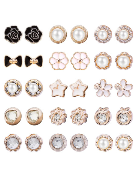 Pendientes Magnéticos para Mujeres NEWITIN - 15 Pares Elegantes Pendientes Magnéticos para Mujeres NEWITIN - 15 Pares Elegantes