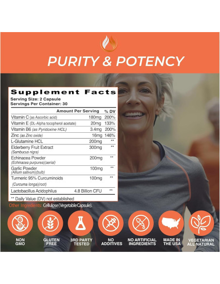 Suplemento Inmunológico Enclare 10 en 1 - 60 Cápsulas Veganas