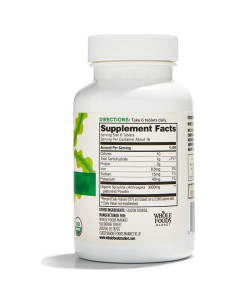 Suplemento de Spirulina 500mg 365 Whole Foods 100 cápsulas 2