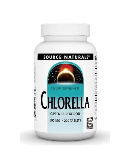 Chlorella 500 mg Source Naturals - 200 Tabletas Veganas Chlorella 500 mg Source Naturals - 200 Tabletas Veganas
