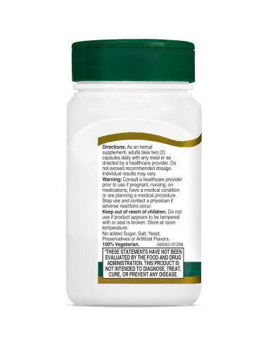 Extracto de Ginseng 21st Century Cápsulas Veganas 60 Unidades