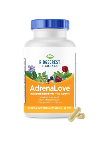 Suplemento AdrenaLove Ridgecrest Herbals 60 Cápsulas Veganas