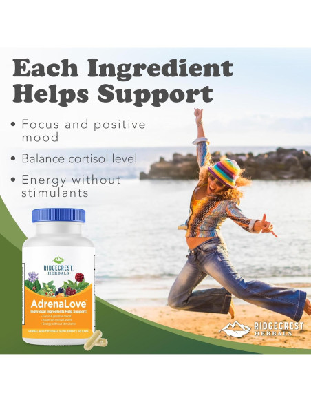 Suplemento AdrenaLove Ridgecrest Herbals 60 Cápsulas Veganas Suplemento AdrenaLove Ridgecrest Herbals 60 Cápsulas Veganas