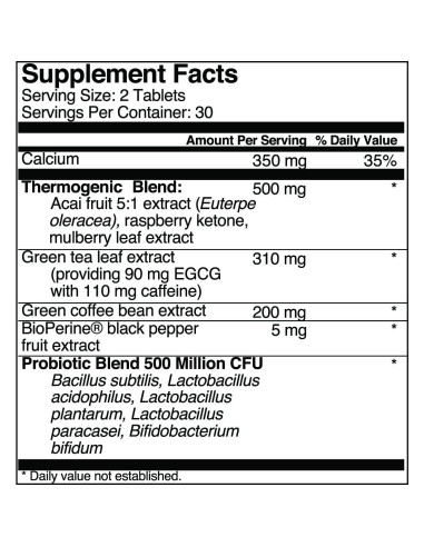 AcaiTrim Suplemento Pérdida de Peso 60 Cápsulas - Té Verde, Café Verde, Acai