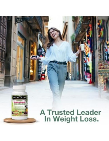 AcaiTrim Suplemento Pérdida de Peso 60 Cápsulas - Té Verde, Café Verde, Acai