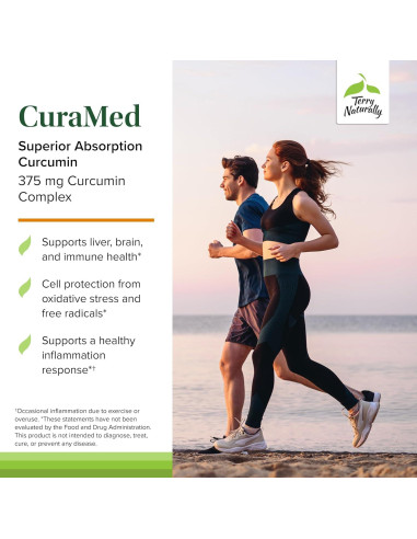 Terry Naturally CuraMed 375mg - Suplemento Antioxidante 120 Gelatinas