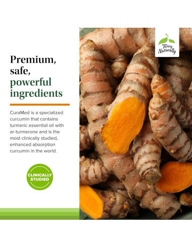 Terry Naturally CuraMed 375mg - Suplemento Antioxidante 120 Gelatinas