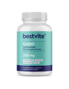 Suplemento CoQ10 200mg Bestvite - 120 Cápsulas Veganas