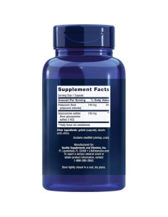 Sulfato de Glucosamina Life Extension 750 mg 60 Cápsulas Sin Gluten 2