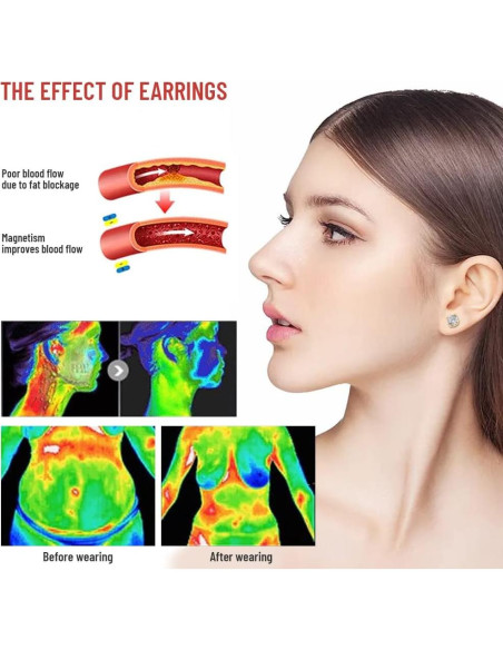 Pendientes Magnéticos para Hombres BEFOSHINN 6-8MM Acero Inoxidable