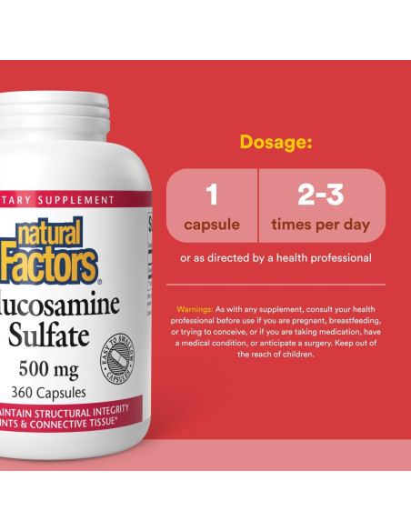 Sulfato de Glucosamina Factores Naturales 360 Cápsulas 322g Sulfato de Glucosamina Factores Naturales 360 Cápsulas 322g