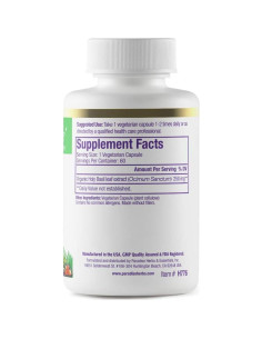 Suplemento de Albahaca Sagrada Orgánica Paradise Herbs 60 Cápsulas 2