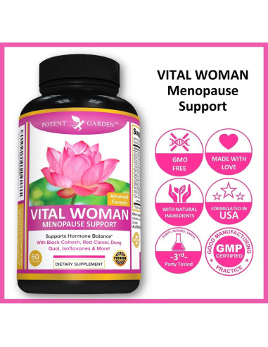 Suplemento Menopausia Potent Garden 60 Cápsulas Alivio Sofocos