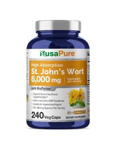 Suplemento de Hierba de San Juan NusaPure 6000mg 240 Cápsulas