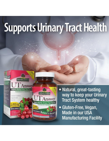 UT Respuesta D-Mannose 1955mg 90 Cápsulas - Soporte Urinario