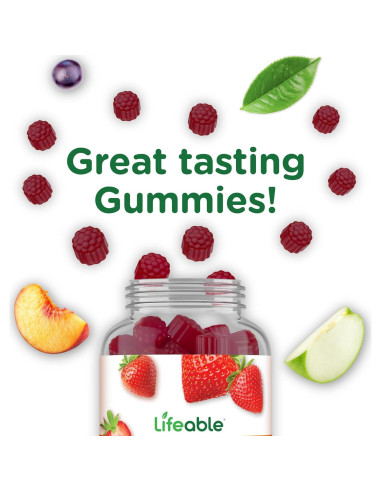 Gomitas de Arándano Lifeable 60 Unidades | Suplemento Vegano