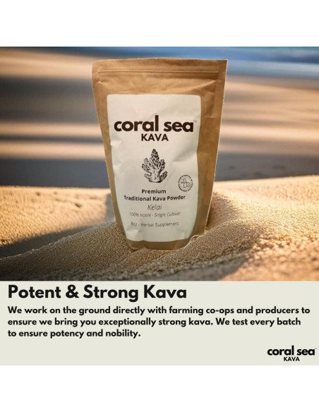 Polvo de Kava Coral Sea Kava 227g - Bebida Calmante Noble Polvo de Kava Coral Sea Kava 227g - Bebida Calmante Noble