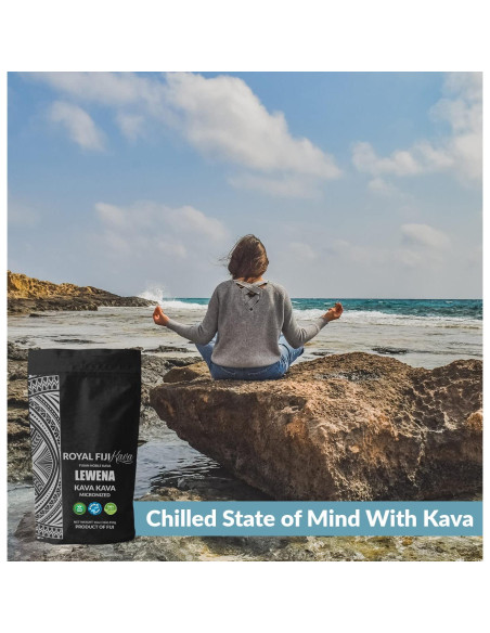Polvo de Kava Lewena Royal Fiji 450g - Raíz Basal Premium