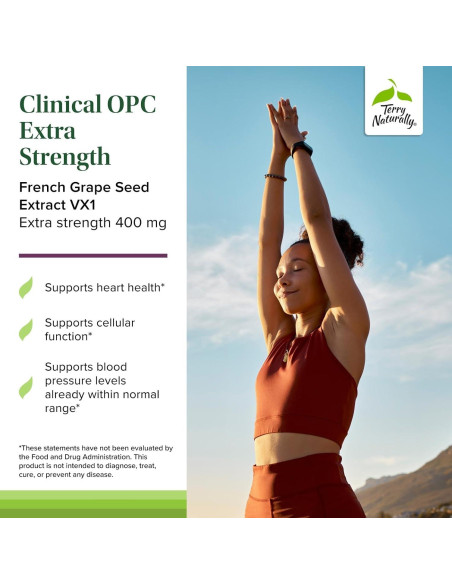 Suplemento Terry Naturally Clinical OPC - Salud Cardiovascular y Inmunológica - 60 Gelatinas Blandas