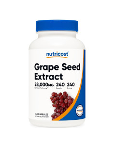 Extracto de Semilla de Uva Nutricost 28000mg 240 Cápsulas
