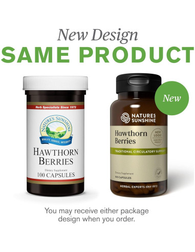 Cápsulas de Bayas de Espino Nature's Sunshine 100 Unidades 450 mg