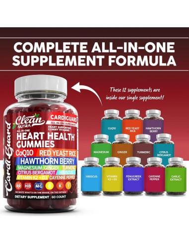 Gomitas CoQ10 Clean Nutraceuticals 300mg con Vitamina K2+D3