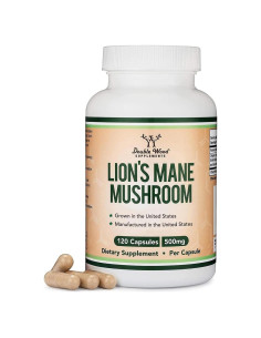 Cápsulas de Hongo Melena de León Orgánico Double Wood 120 Unidades