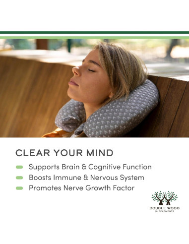 Cápsulas de Hongo Melena de León Orgánico Double Wood 120 Unidades