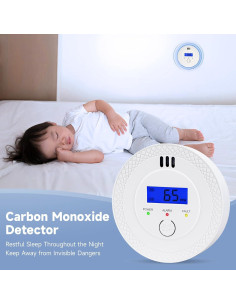 Detector de Monóxido de Carbono ELECOIN - Paquete de 3, 85dB 2