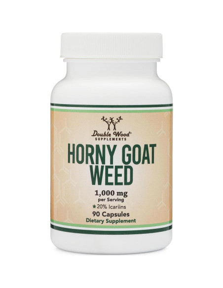 Suplemento Hierba de Cabra Excitada Double Wood 1000mg 90 Cápsulas